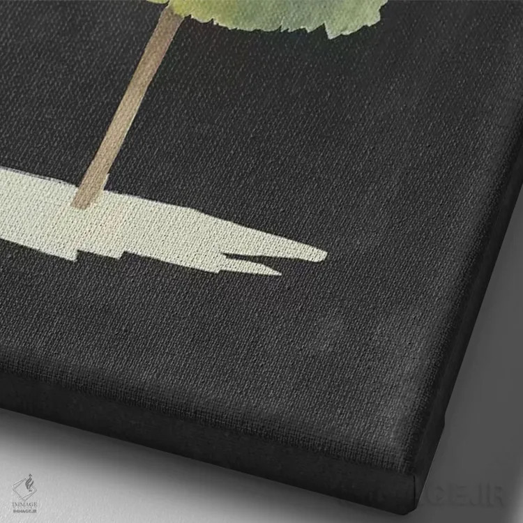 تابلو دکوراتیو درخشش کریسمس یک اثر گریس پاپ - نمای نزدیک بافت بوم