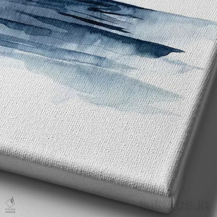 تابلو دکوراتیو حواصیل لاجوردی دو اثر گریس پاپ - نمای نزدیک بافت بوم