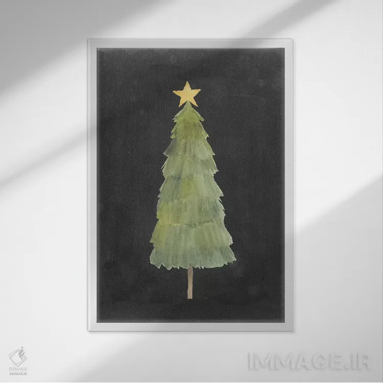 تابلو دکوراتیو مجموعه درخشش کریسمس ف اثر گریس پاپ - نمای قابدار سفید