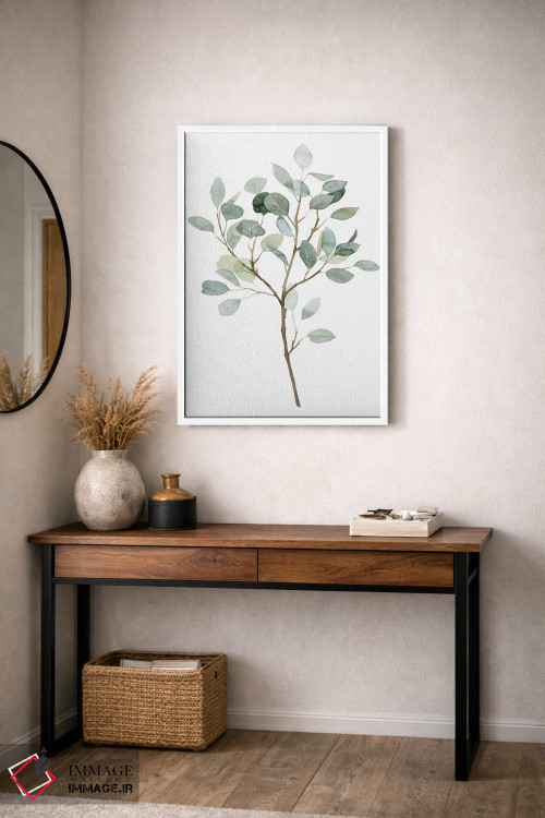 تابلو دکوراتیو اکالیپتوس شیشه ای دریایی ۲ اثر گریس پاپ - D3W