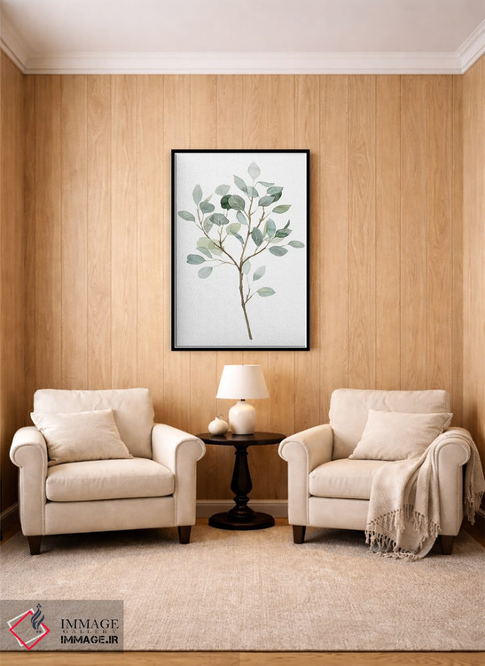 تابلو دکوراتیو اکالیپتوس شیشه ای دریایی ۲ اثر گریس پاپ - D4B