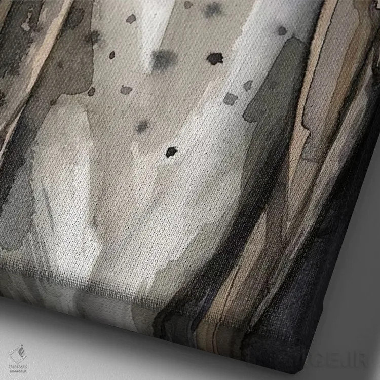 تابلو دکوراتیو سرخورنده ماه ۱ اثر گریس پاپ - نمای نزدیک بافت بوم