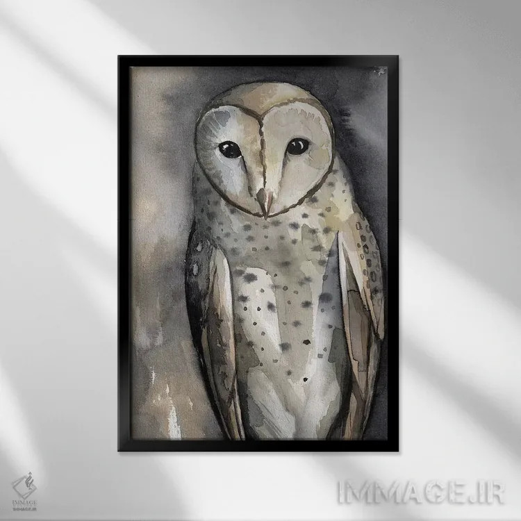 تابلو دکوراتیو سرخورنده ماه ۱ اثر گریس پاپ - نمای قابدار مشکی