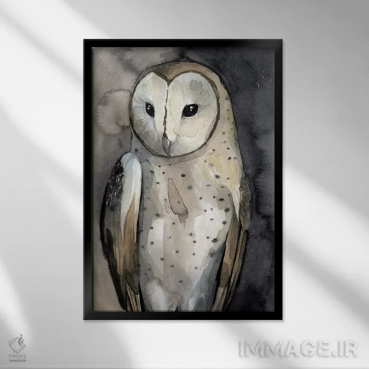 تابلو دکوراتیو سرخورنده ماه ۲ اثر گریس پاپ - نمای قابدار مشکی