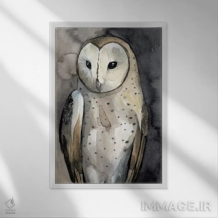 تابلو دکوراتیو سرخورنده ماه ۲ اثر گریس پاپ - نمای قابدار سفید