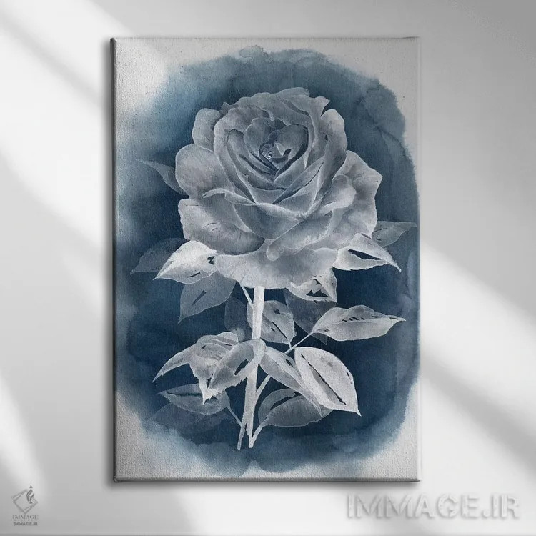 تابلو دکوراتیو رز شبح ۳ اثر گریس پاپ - نمای روبهرو روی دیوار
