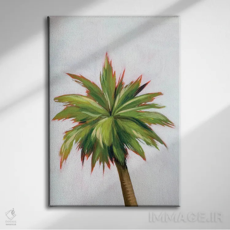 تابلو دکوراتیو درخشش نخل ۱ اثر گریس پاپ - نمای روبهرو روی دیوار