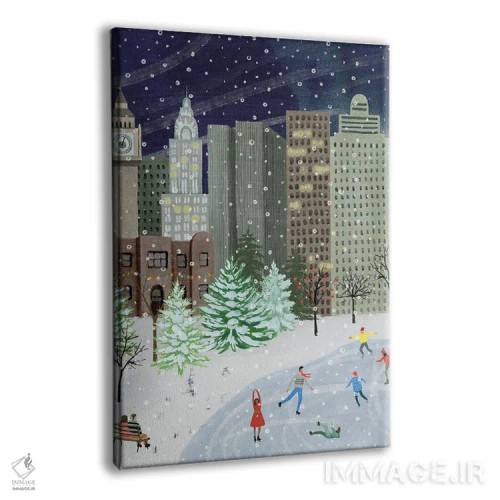 تابلو دکوراتیو کریسمس در شهر ۱ اثر گریس پاپ - نمای پرسپکتیو محصول