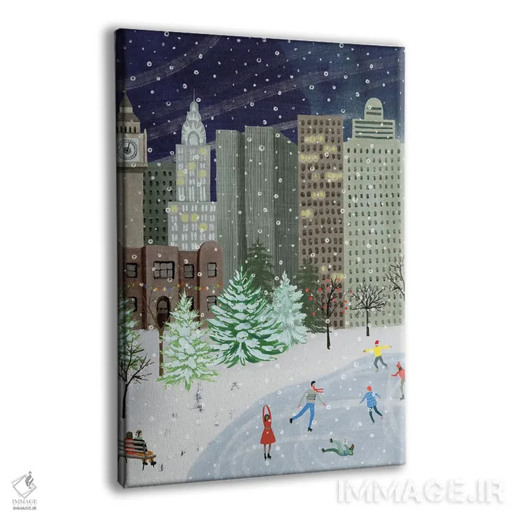 تابلو دکوراتیو کریسمس در شهر ۱ اثر گریس پاپ - نمای پرسپکتیو محصول