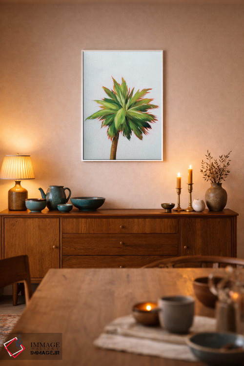 تابلو دکوراتیو درخشش نخل ۲ اثر گریس پاپ - D6W