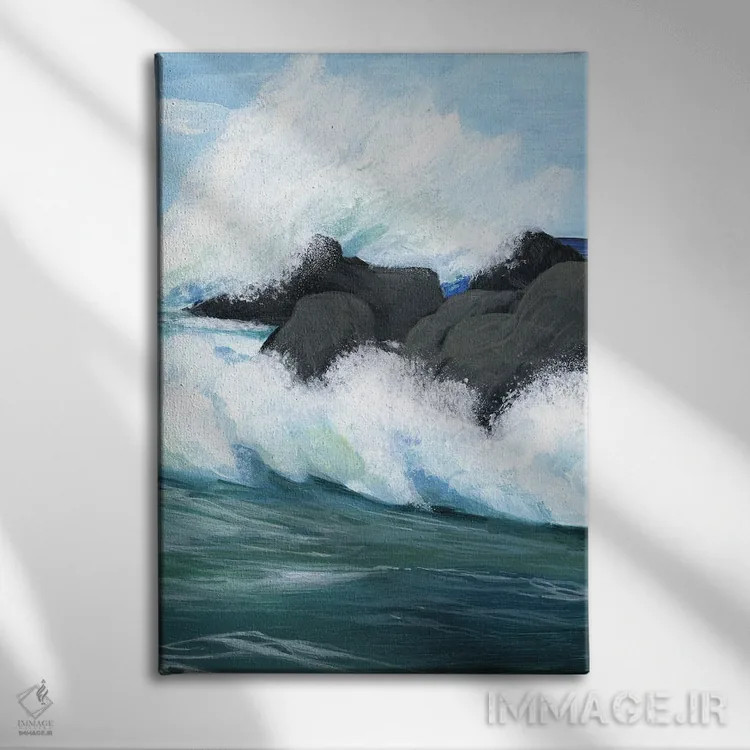 تابلو دکوراتیو شکستن بشکه ۲ اثر گریس پاپ - نمای روبهرو روی دیوار