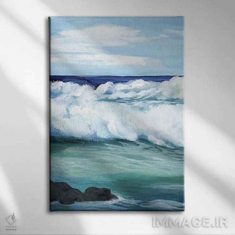 تابلو دکوراتیو شکستن بشکه ۱ اثر گریس پاپ - نمای روبهرو روی دیوار