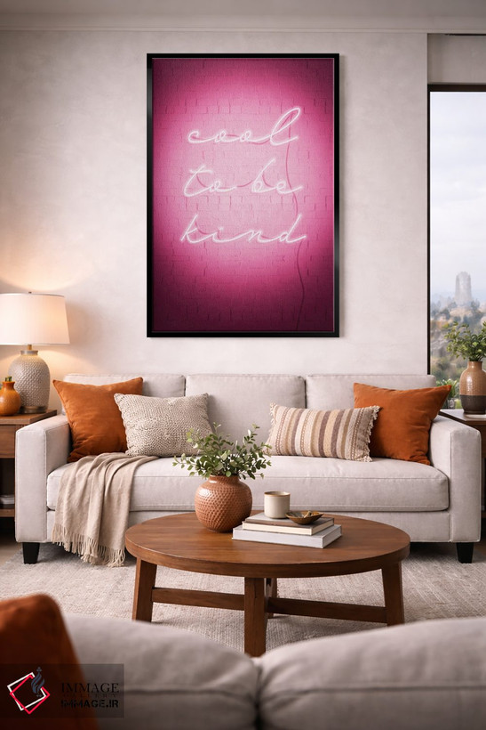 تابلو دکوراتیو نئون شیرین ۱ اثر گریس پاپ - D2B