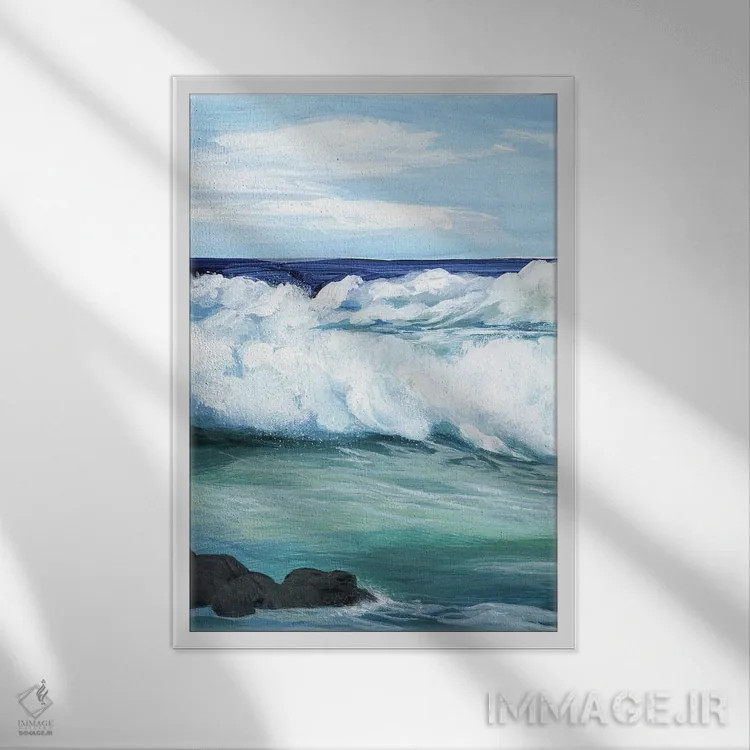 تابلو دکوراتیو شکستن بشکه ۱ اثر گریس پاپ - نمای قابدار سفید