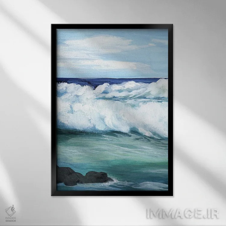 تابلو دکوراتیو شکستن بشکه ۱ اثر گریس پاپ - نمای قابدار مشکی