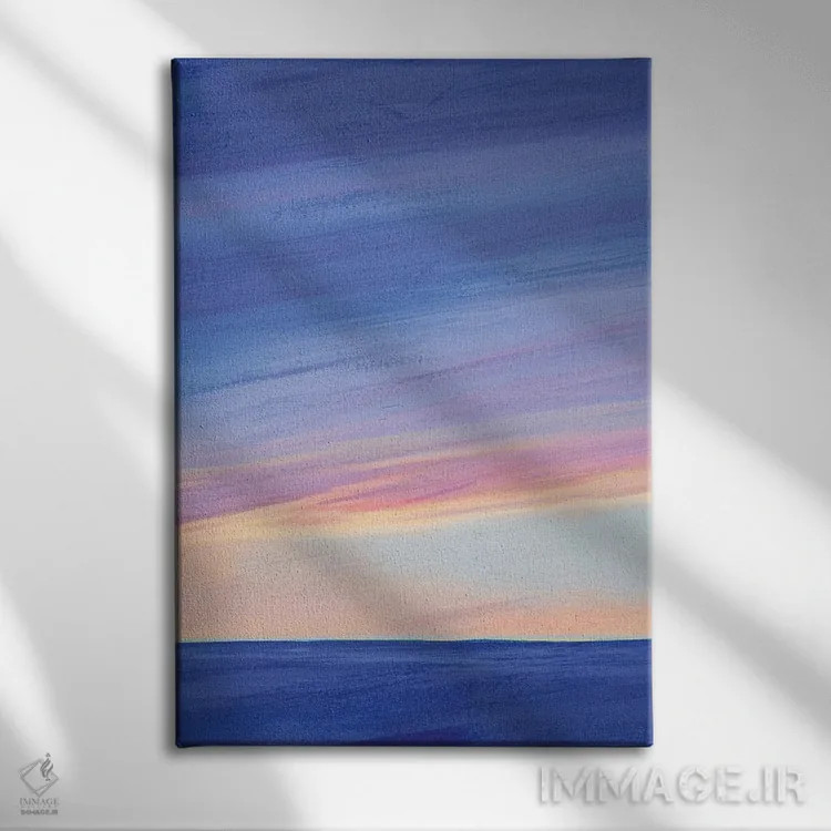 تابلو انتزاعی پرتو خورشید در گرگ و میش I اثر گریس پاپ - نمای روبهرو روی دیوار