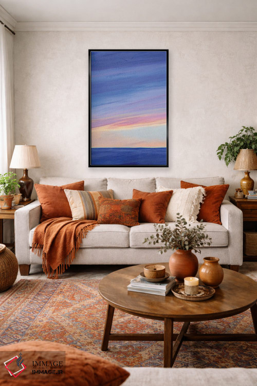 تابلو انتزاعی پرتو خورشید در گرگ و میش I اثر گریس پاپ - D3B