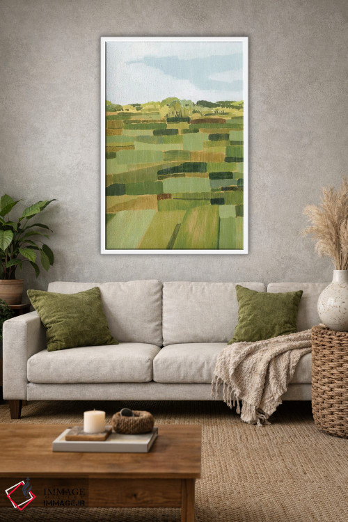 تابلو انتزاعی چمنزار بافتنی II اثر گریس پاپ - D1W