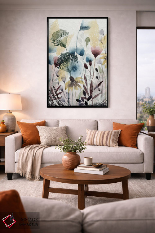 تابلو دکوراتیو گل وحشی با آبرنگ I اثر گریس پاپ - D3B