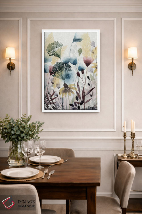 تابلو دکوراتیو گل وحشی با آبرنگ I اثر گریس پاپ - D1W
