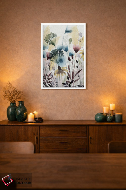 تابلو دکوراتیو گل وحشی با آبرنگ I اثر گریس پاپ - D2W