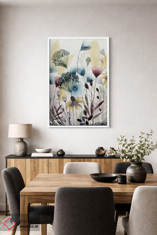 تابلو دکوراتیو گل وحشی با آبرنگ I اثر گریس پاپ - D4W