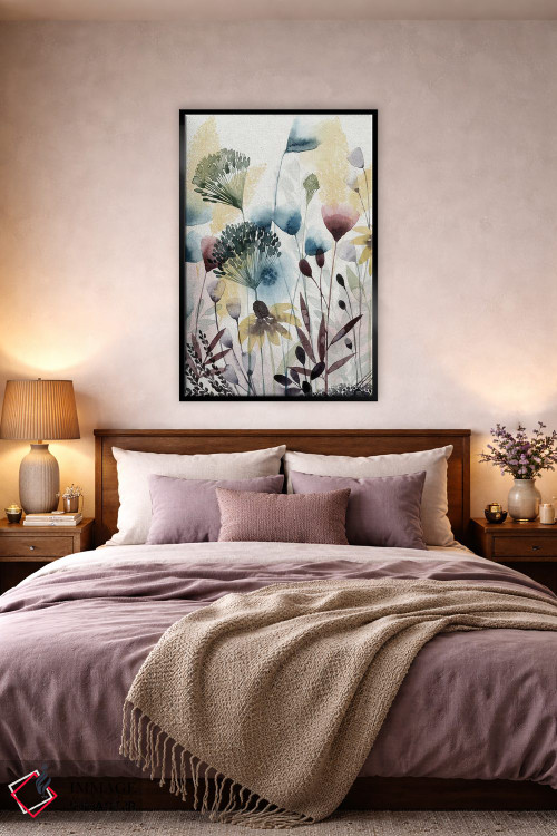 تابلو دکوراتیو گل وحشی با آبرنگ I اثر گریس پاپ - D5B