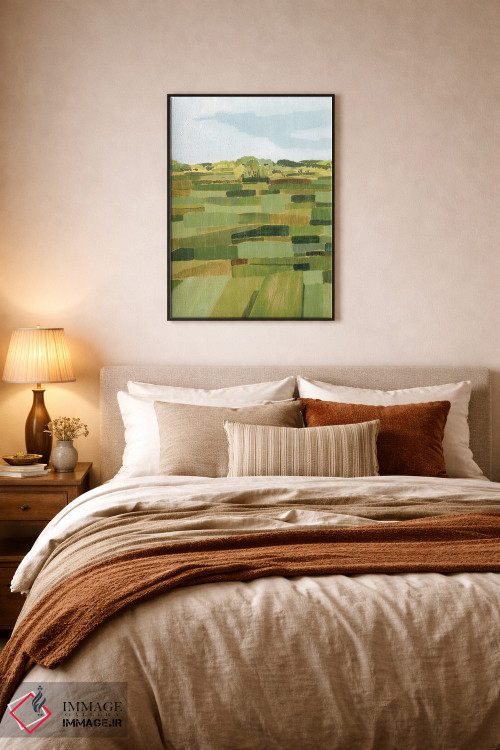 تابلو انتزاعی چمنزار بافتنی II اثر گریس پاپ - D6B