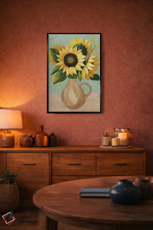 تابلو دکوراتیو عصرانه آفتابگردان I اثر گریس پاپ - D5B
