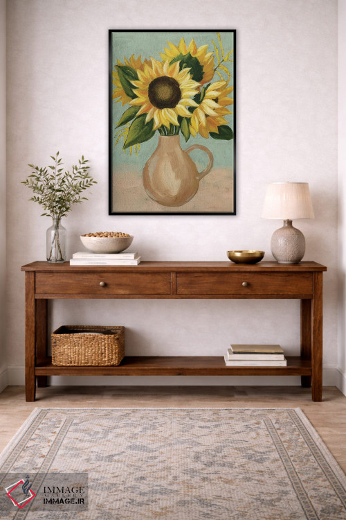 تابلو دکوراتیو عصرانه آفتابگردان I اثر گریس پاپ - D4B