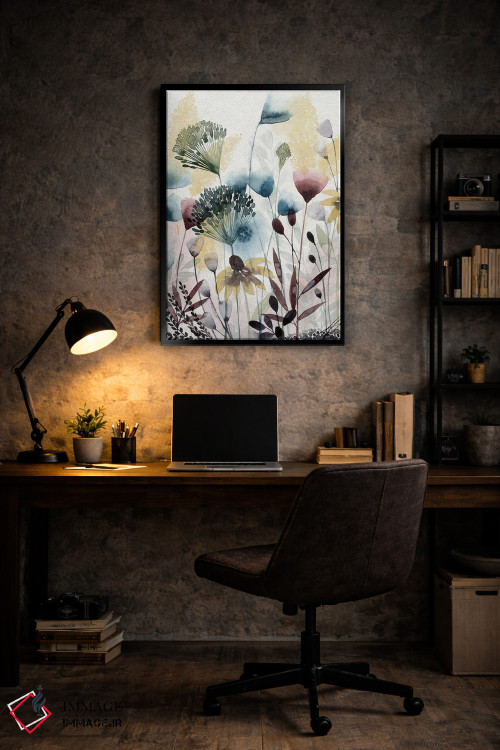 تابلو دکوراتیو گل وحشی با آبرنگ I اثر گریس پاپ - D6B