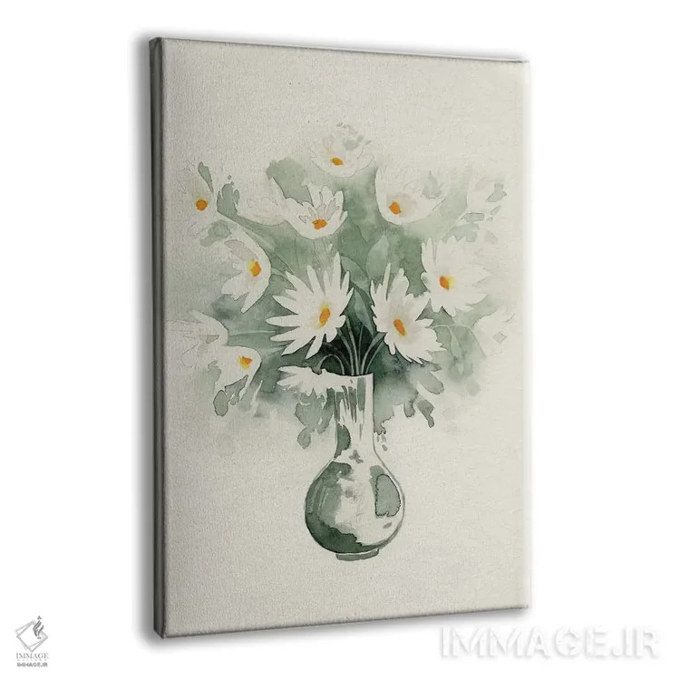 تابلو مدرن طرح دسته گل مینای II اثر گریس پاپ - نمای پرسپکتیو محصول