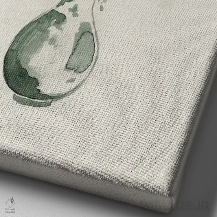 تابلو مدرن طرح دسته گل مینای II اثر گریس پاپ - نمای نزدیک بافت بوم