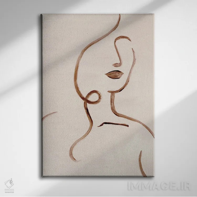 تابلو مینیمال طرح زنانه II اثر گریس پاپ - نمای روبهرو روی دیوار