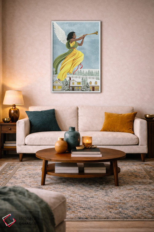 تابلو دکوراتیو فرشته کریسمس I اثر گریس پاپ - D2W