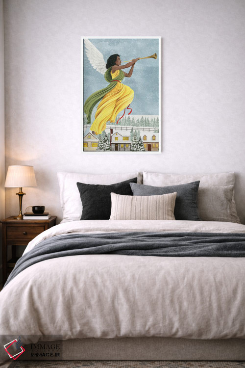 تابلو دکوراتیو فرشته کریسمس I اثر گریس پاپ - D5W