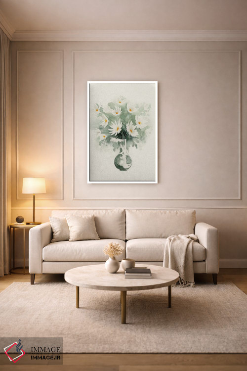 تابلو مدرن طرح دسته گل مینای II اثر گریس پاپ - D3W