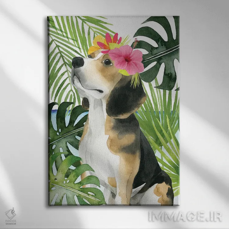 تابلو دکوراتیو سگ های ساحلی II اثر گریس پاپ - نمای روبهرو روی دیوار