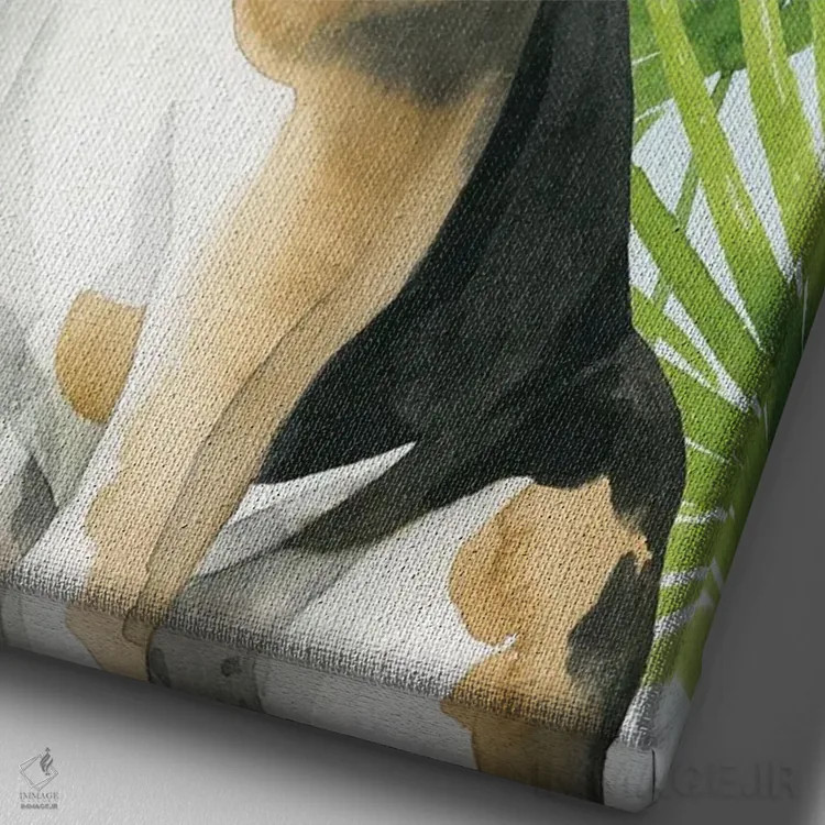 تابلو دکوراتیو سگ های ساحلی II اثر گریس پاپ - نمای نزدیک بافت بوم