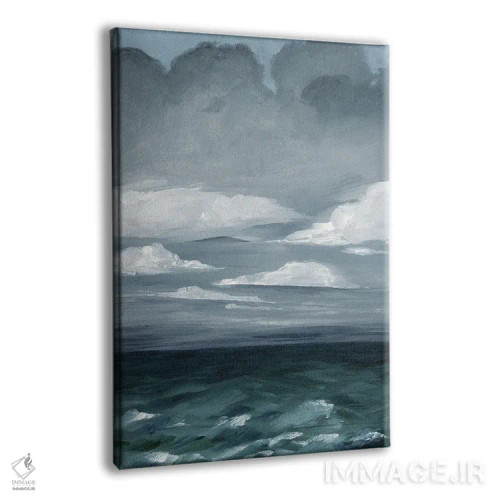 تابلو انتزاعی دریاهای بلند خاکستری I اثر گریس پاپ - نمای پرسپکتیو محصول