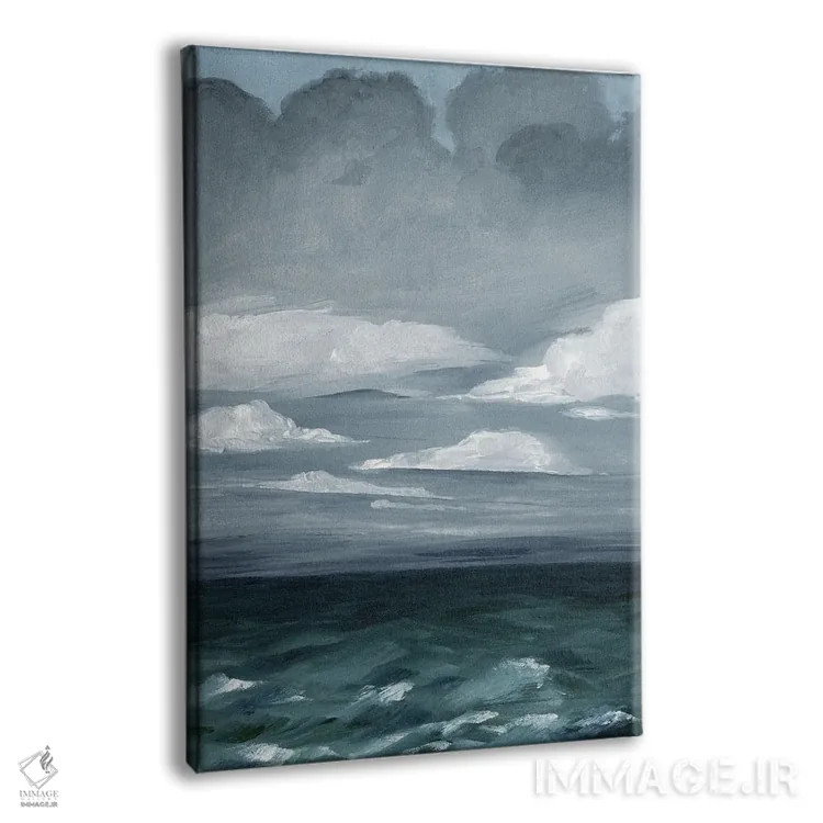 تابلو انتزاعی دریاهای بلند خاکستری I اثر گریس پاپ - نمای پرسپکتیو محصول