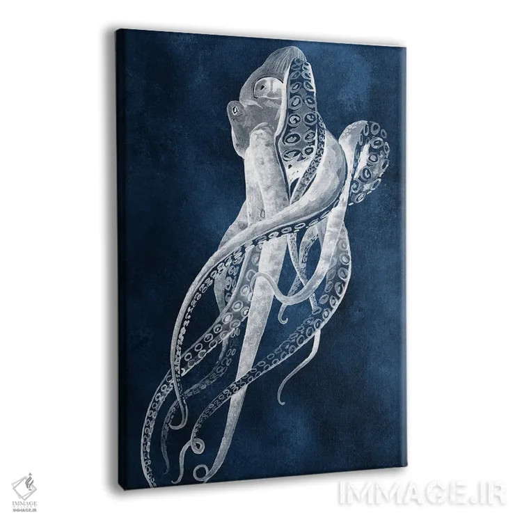 تابلو مینیمال رقص اختاپوس I اثر گریس پاپ - نمای پرسپکتیو محصول