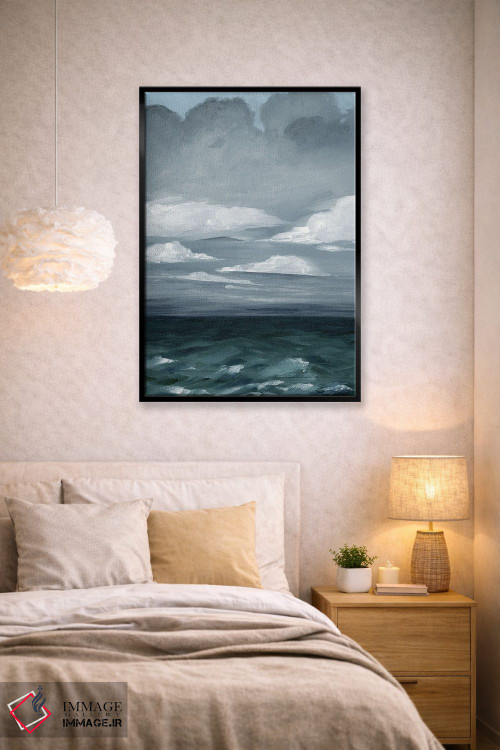 تابلو انتزاعی دریاهای بلند خاکستری I اثر گریس پاپ - D2B