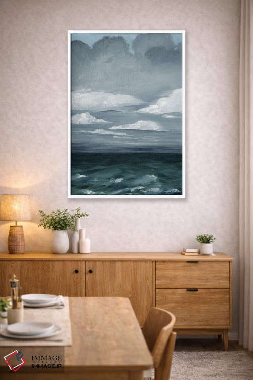 تابلو انتزاعی دریاهای بلند خاکستری I اثر گریس پاپ - D3W