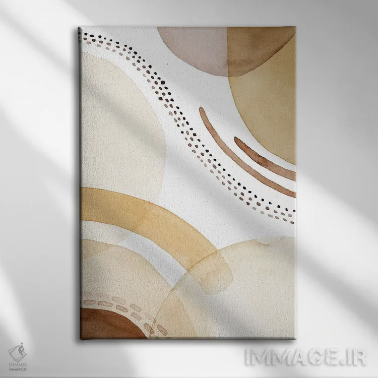 تابلو انتزاعی شکست نور بازچینش شده I اثر گریس پاپ - نمای روبهرو روی دیوار