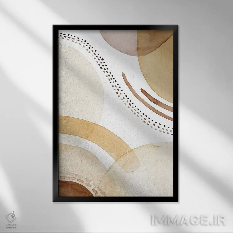 تابلو انتزاعی شکست نور بازچینش شده I اثر گریس پاپ - نمای قابدار مشکی