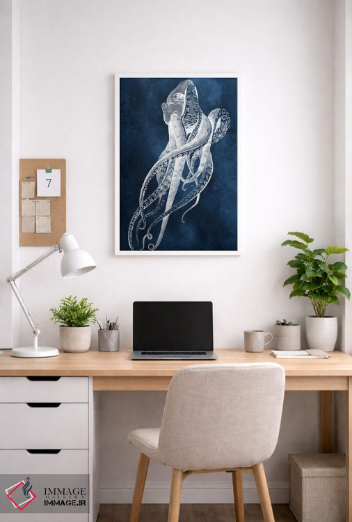 تابلو مینیمال رقص اختاپوس I اثر گریس پاپ - D3W