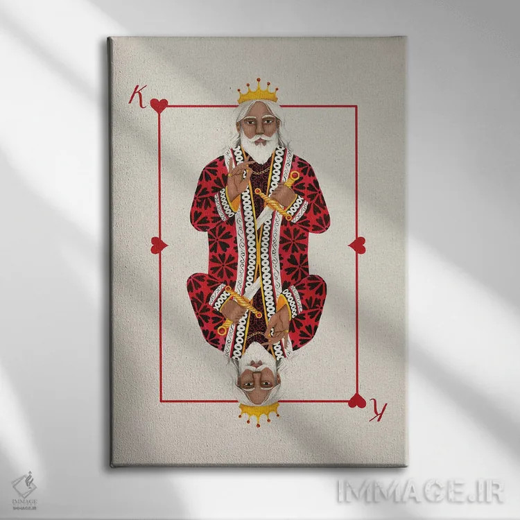 تابلو دکوراتیو خال های سلطنتی II اثر گریس پاپ - نمای روبهرو روی دیوار