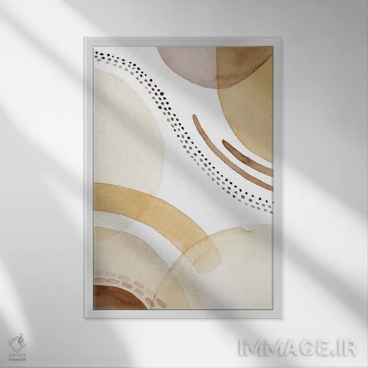 تابلو انتزاعی شکست نور بازچینش شده I اثر گریس پاپ - نمای قابدار سفید