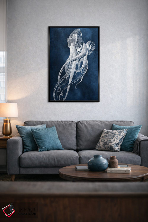 تابلو مینیمال رقص اختاپوس I اثر گریس پاپ - D5B